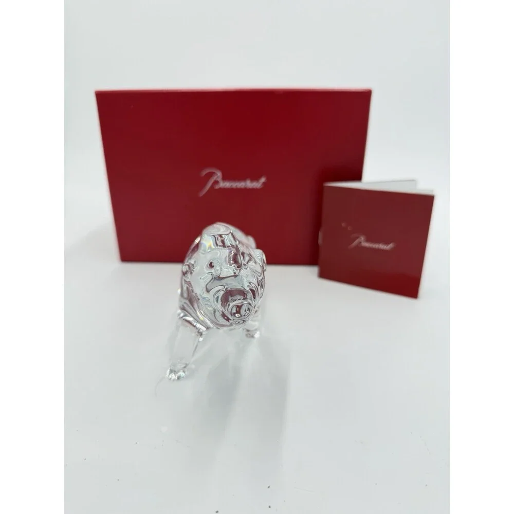 Baccarat France Crystal Zodiac Collection Clear Boar Figurine 2019 NIB Mint